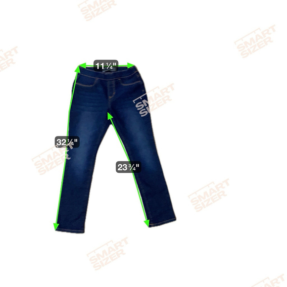 Old Navy Girls Skinny Jeans Sz 10-12 Pull On Adjustable Waist Stretch Dark Wash - Picture 6 of 6